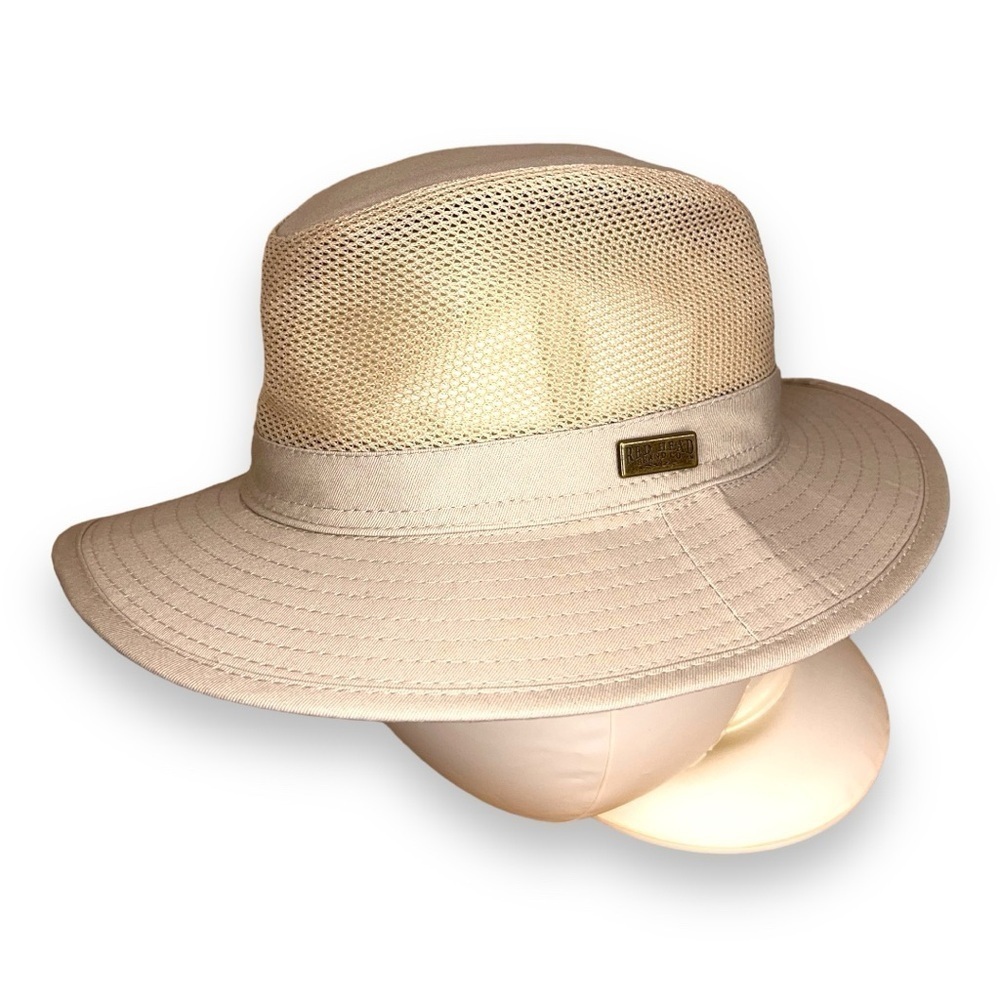 SMALL RED HEAD BRAND KHAKI BEIGE HAT FISHING LIGHTWEIGHT MESH ACCENT